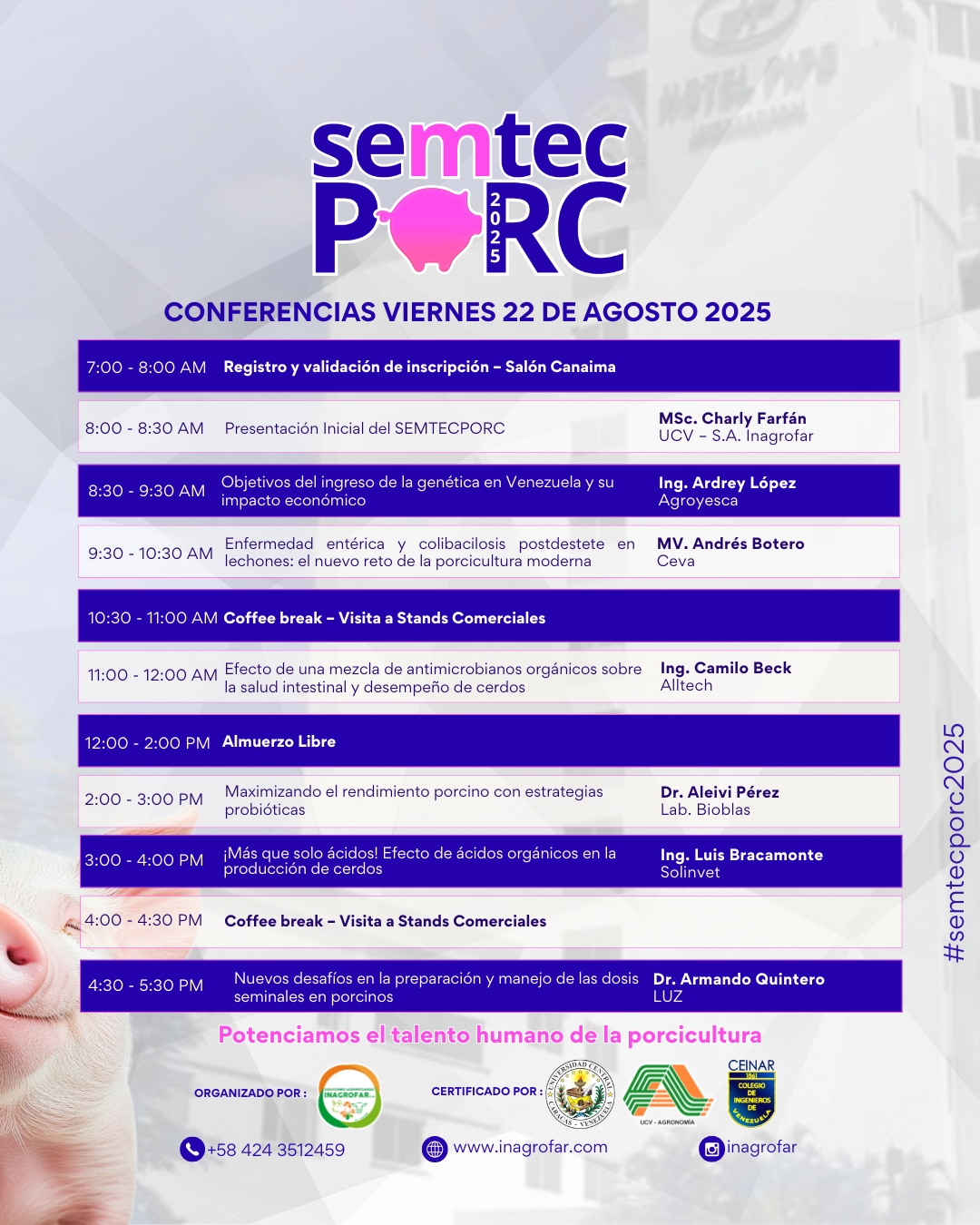 Seminario Técnico de Producción Porcina Conferencias 1